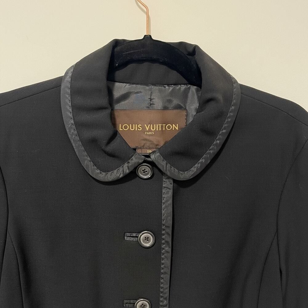 Louis Vuitton Black Wool Cropped Jacket Blazer 38 - Picture 4 of 8